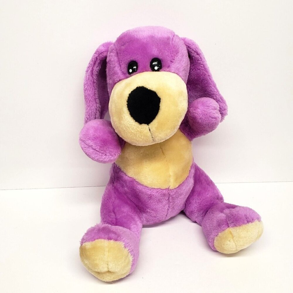 Circus Circus Las Vegas Reno 14" Purple Cream Puppy Dog Stuffed Animal Plush